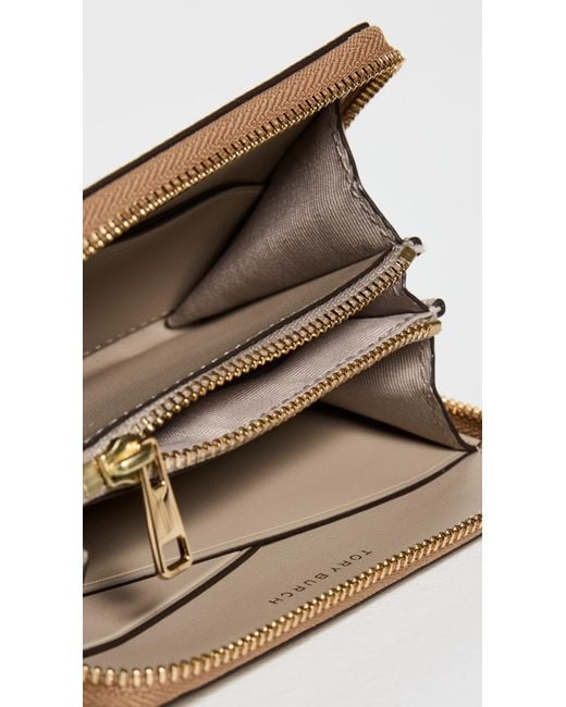 Tory Burch White Romy Medium Zip Around Wallet