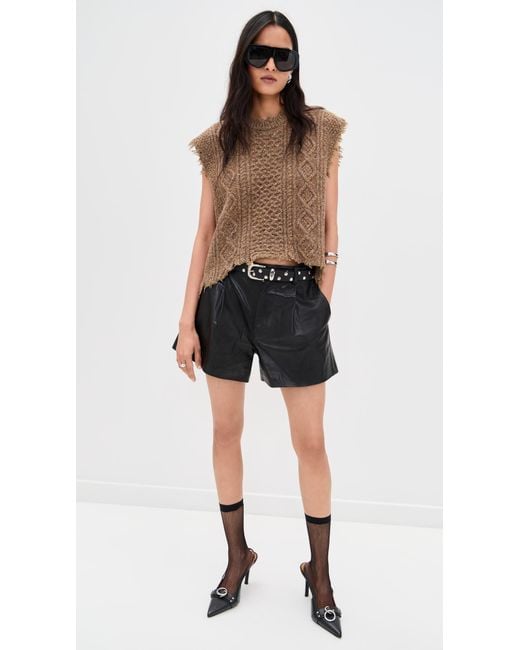 R13 Black Boyfriend Cable Sweater Vest