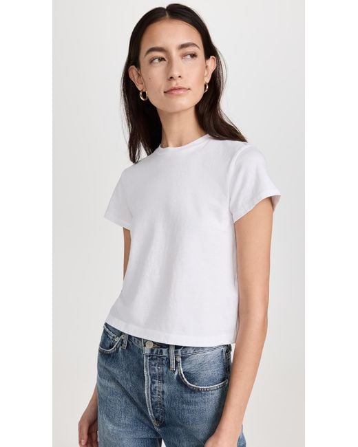 Agolde White Adine Shrunken Tee