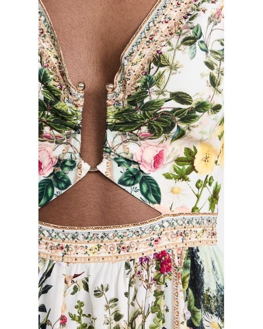 Camilla Multicolor Cailla Short V Neck Cutout Dress Renaissance Roance