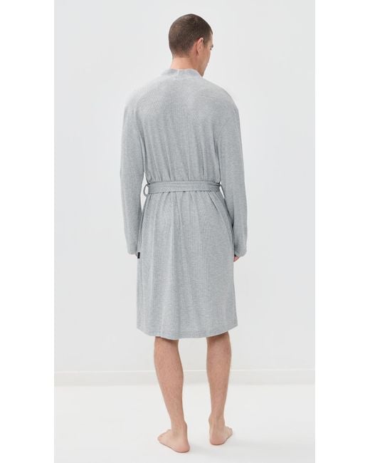 Tommy John Gray Waffle Robe for men