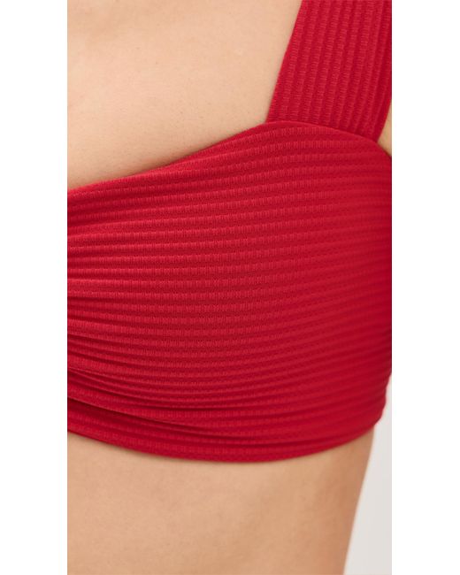 LSPACE Red Marlee Bikini Top