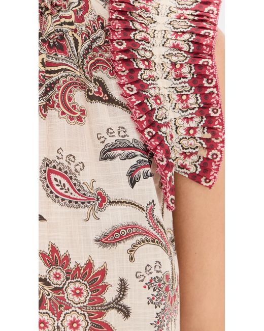 Sea Multicolor Flutter Sleeve Top
