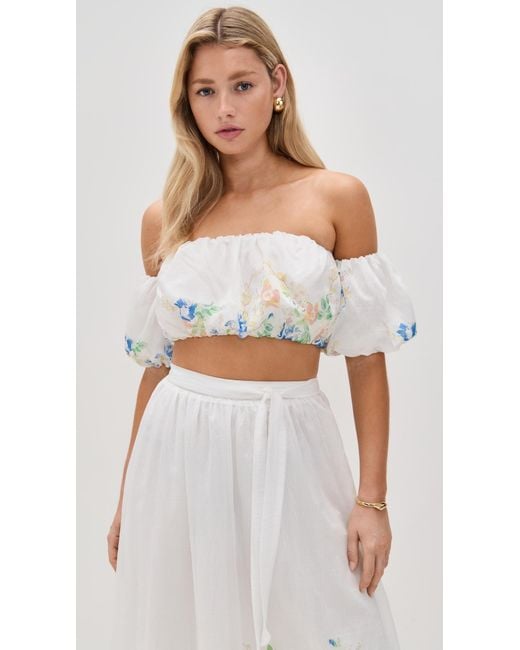 En Saison White Julia Top