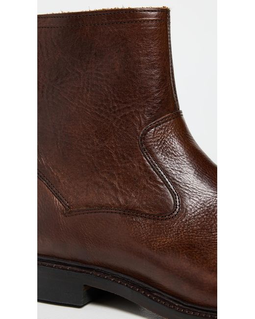 Allen Edmonds Brown Tompkins Leather Western Boots for men