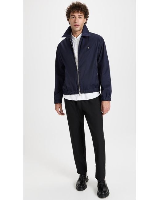 AMI Blue Adc Zipped Jacket Night Bue.430 X for men