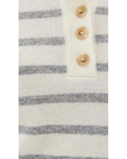 Veronica Beard Blue Brandt Cashmere Polo