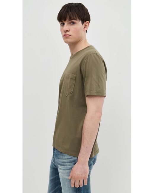 Billy Reid Green Washed Tee for men
