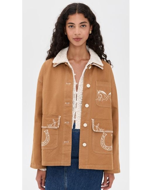 Bailey Rose Blue Western Stitch Jacket