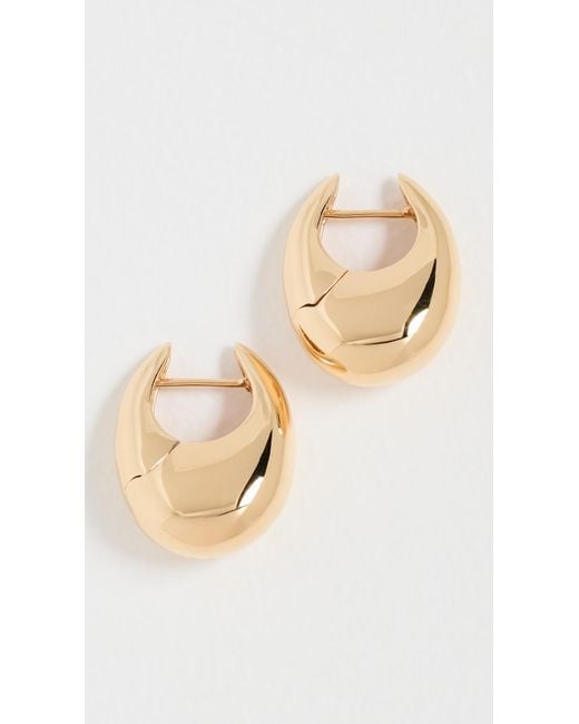 Annika Inez Metallic Large Sloping Hinge Hoops