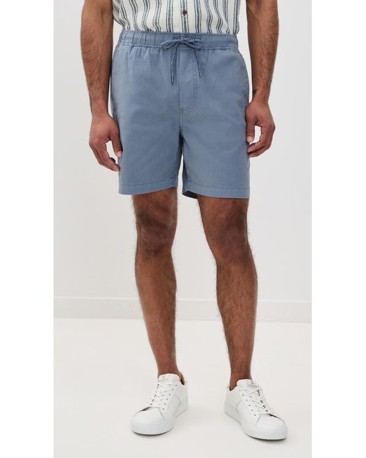 Faherty Brand Blue Essential Drawstring Shorts for men