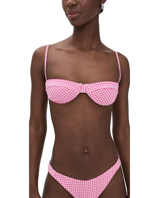 Onia Red Brigitte Bikini Top