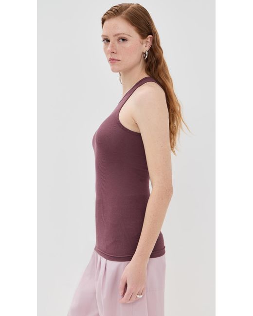 Tibi Purple Circular Fine Rib T Tank