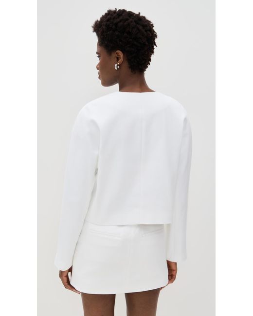 Vince White Collarless Jacket