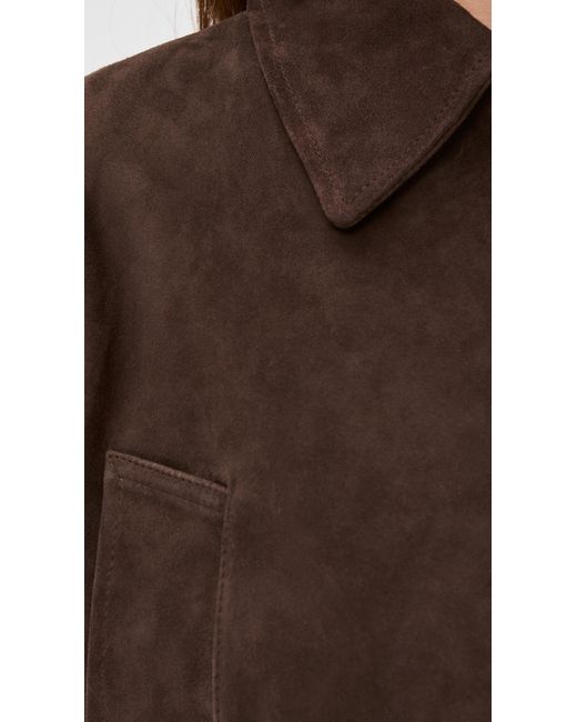 Agolde Brown Nahla Cropped Suede Jacket