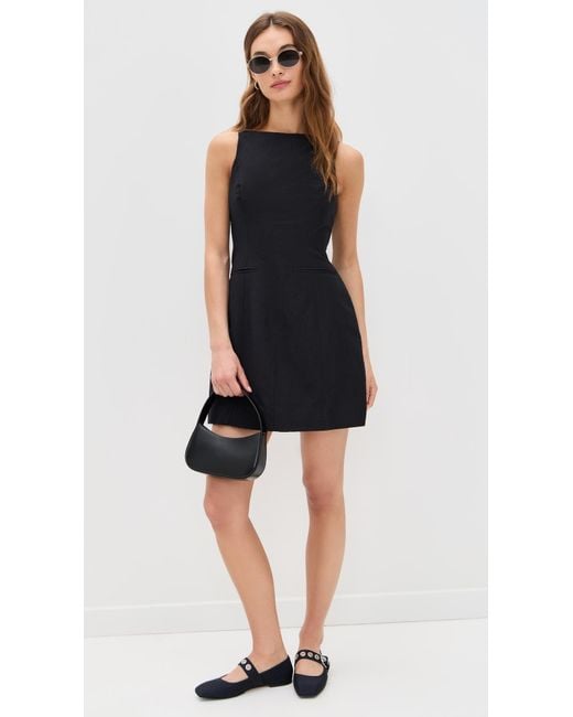 ALIGNE Lyra Linen Mini Dress in Black | Lyst ALIGNE Lyra Linen Mini Dress in Black | Lyst