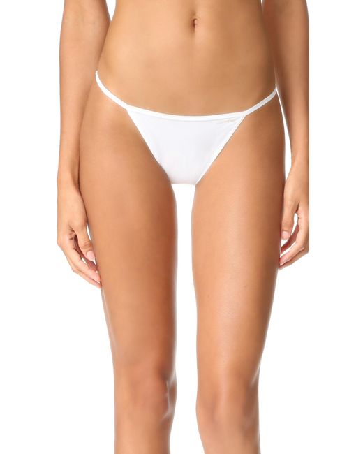 Calvin Klein White Sleek String Bikini Panties