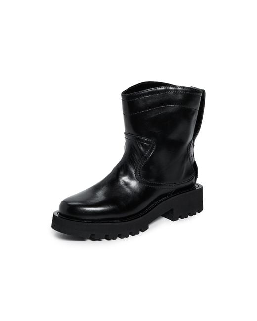 Ganni Black Studs Crinkle Oleatex Low Boots