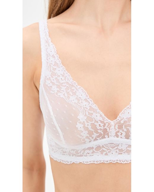 Commando White Double Take Lace Bralette