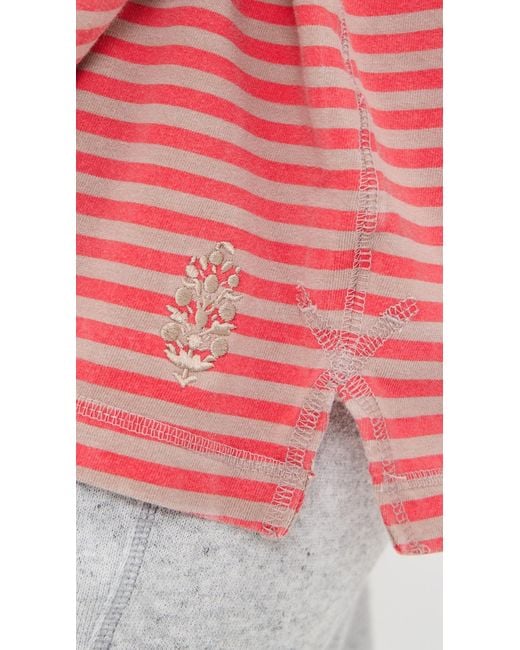 Fp Movement Pink Striped Restoration Layer Tee