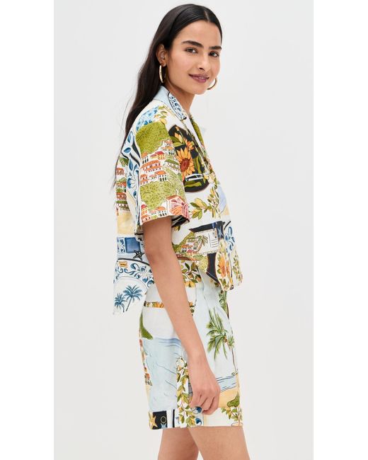 Farm Rio Multicolor Printed Button Down Top