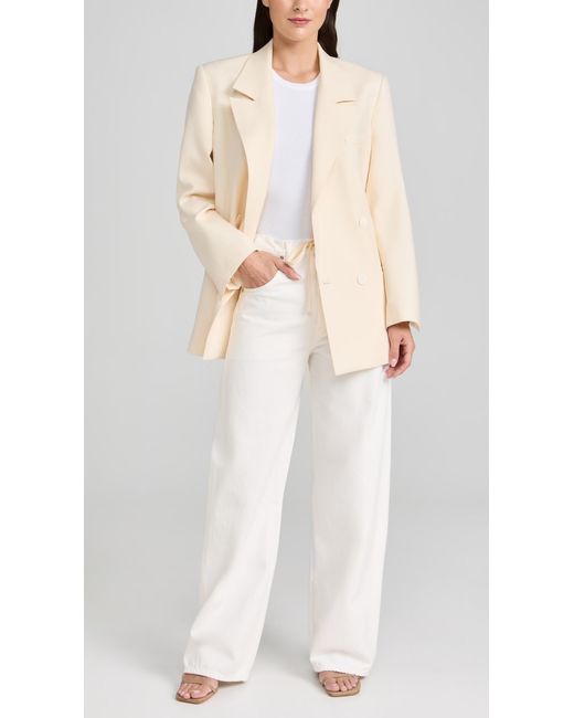 Citizens of Humanity White Brynn Drawstring Trousers