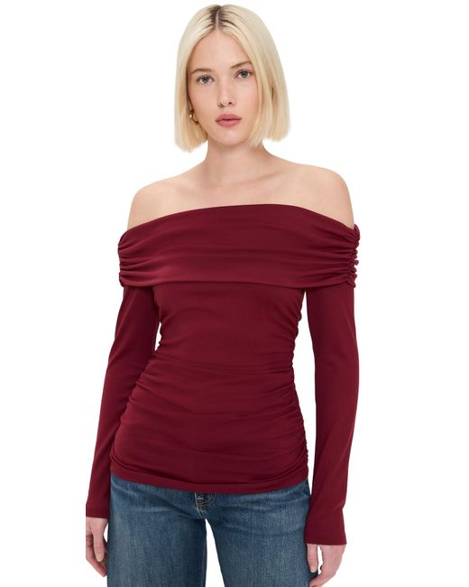 Susana Monaco Off The Shoulder Gathered Top