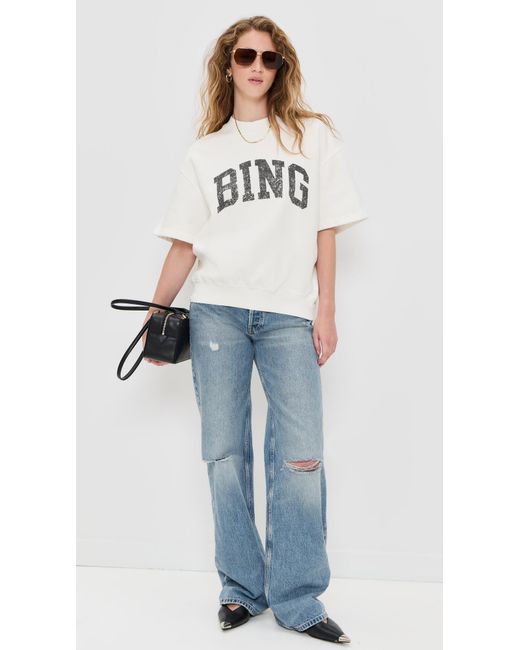 Anine Bing White Jay Sweatshirt Bing