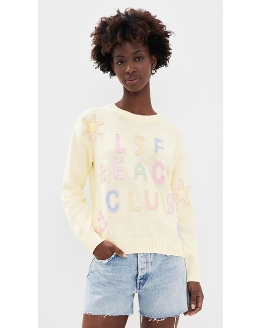 LoveShackFancy White Kora Nautical Pullover
