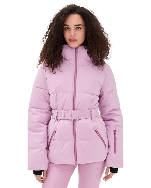 Halfdays Pink Hedy Belted Puffer Ski Jacket