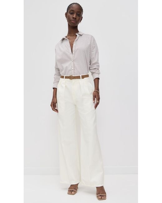 Citizens of Humanity White Petra Pleated Trousers