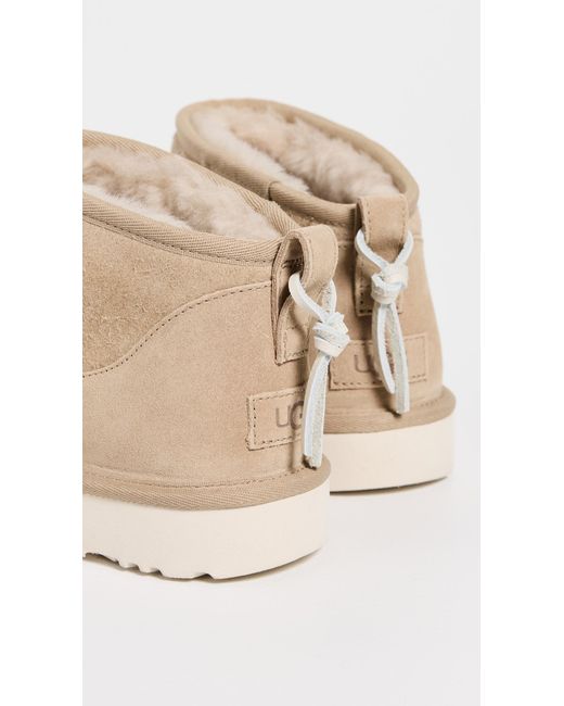 Ugg White W Classic Ultra Mini Biarritz Boots