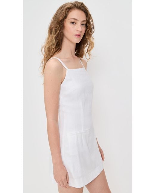 Reformation White Phillipa Linen Dress