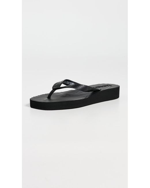 Sleeper Black Platform Flip Flops