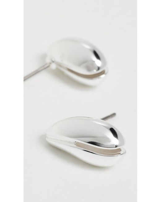 Tory Burch White Mini Wave Earrings
