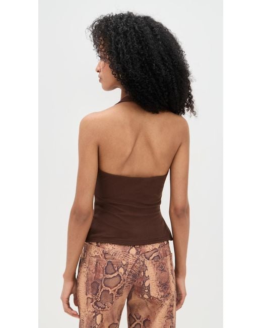Runaway the Label Black Andie V-Neck Halter Top