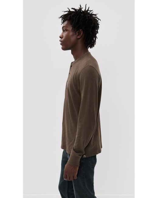 Rag & Bone Brown Classic Flame Henely for men