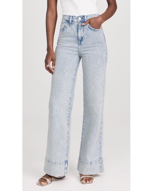 Triarchy Blue Ms. Onassis V-high Rise Wide Leg Jeans