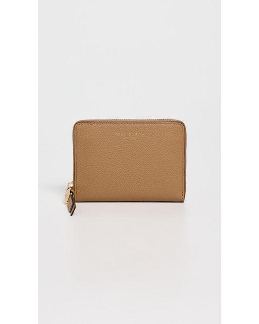 Tory Burch White Romy Medium Zip Around Wallet