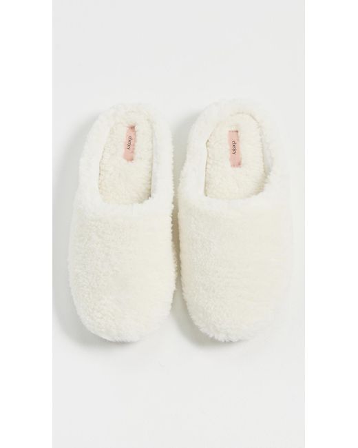 Eberjey White Sherpa Slippers