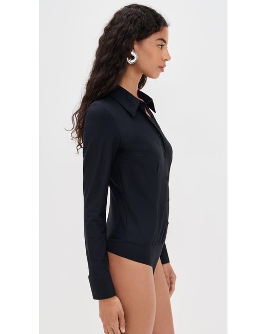 Commando Black Classic Button Down Thong Bodysuit