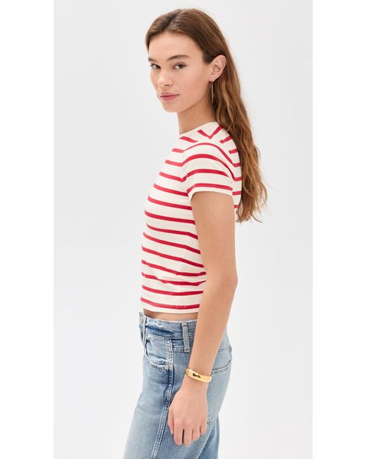 GOOD AMERICAN Red Super Stretch Baby Tee