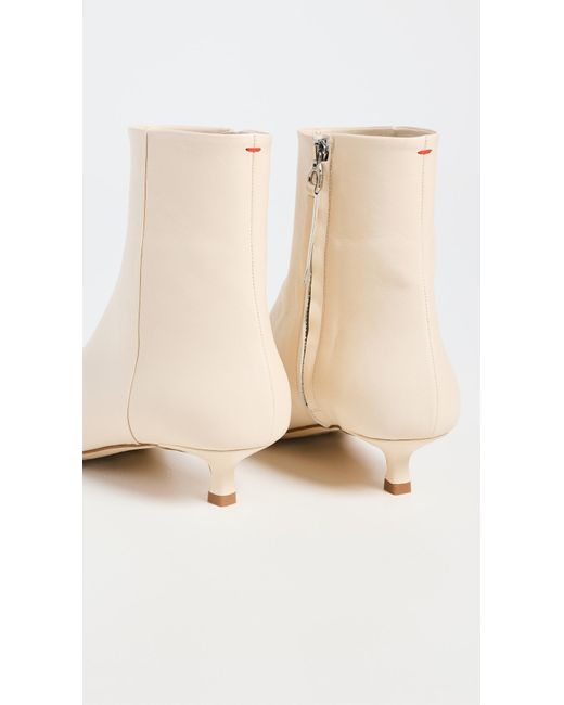Aeyde White Sofie Nappa Leather Booties