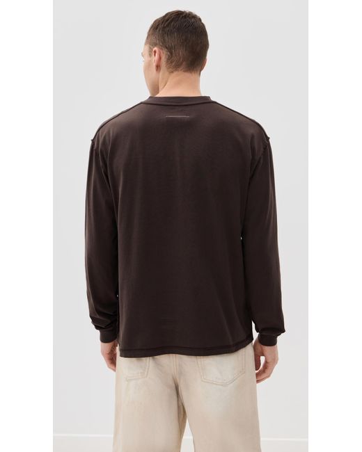 MM6 by Maison Martin Margiela Black Long Sleeve Top for men