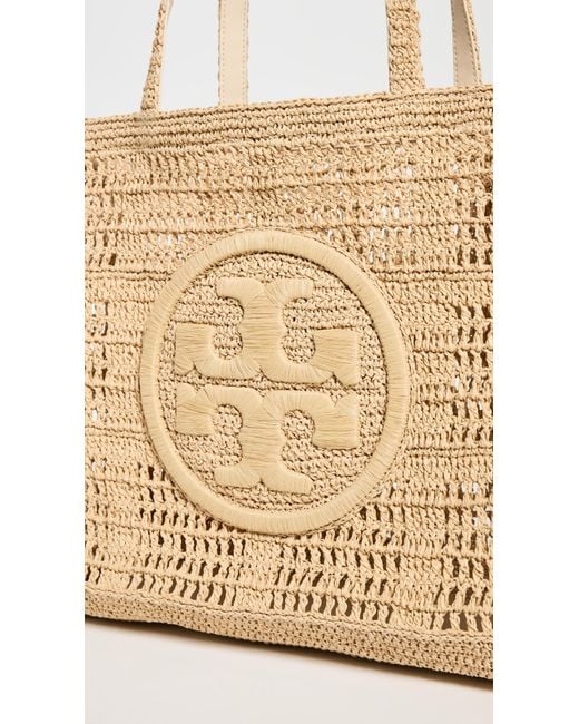 Tory Burch Natural Ella Hand Crocheted Large Tote