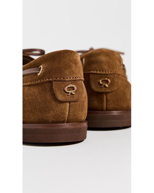 Gianvito Rossi Brown The Vande Boat Shoes