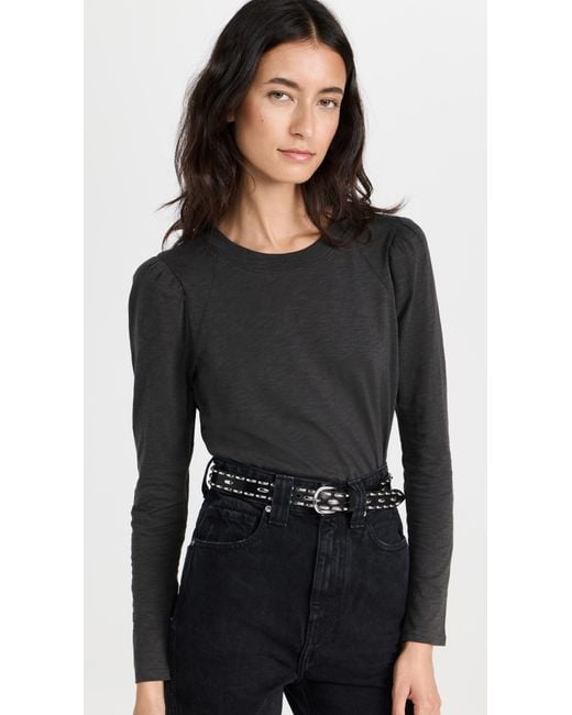 Veronica Beard Black Mason Baseball Tee