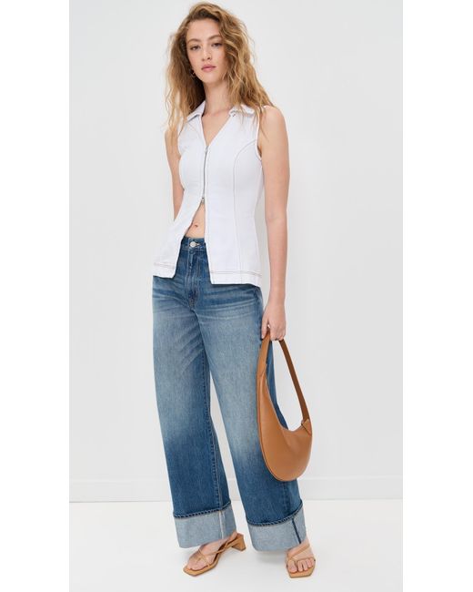 ALIGNE White Whim Denim Top