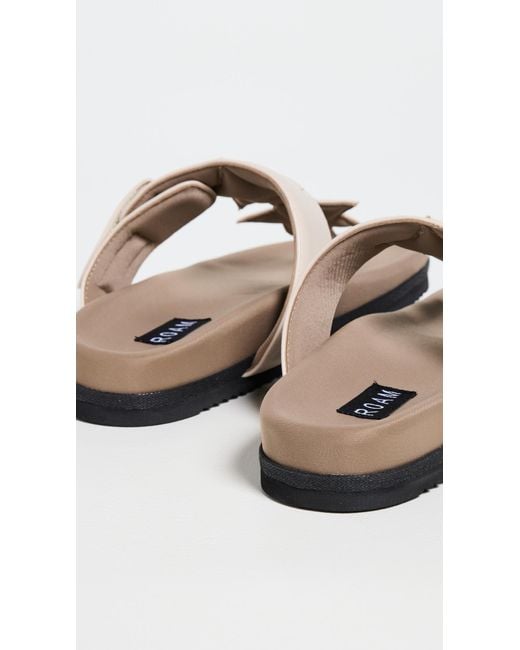 Roam Black Star T-Strap Sandals