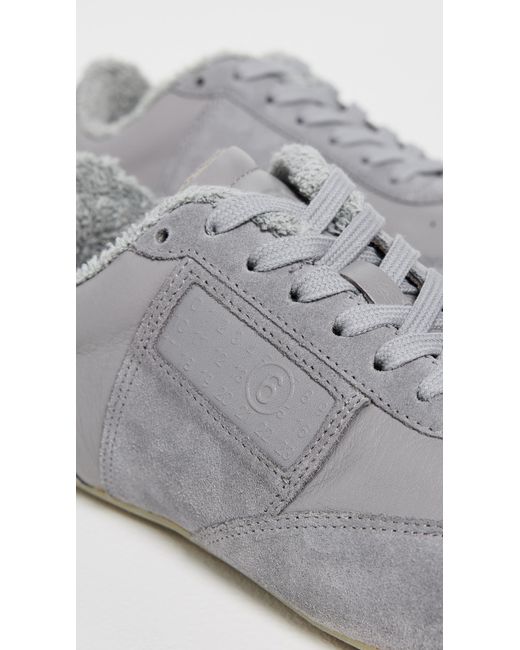 MM6 by Maison Margiela White Leather Sneakers